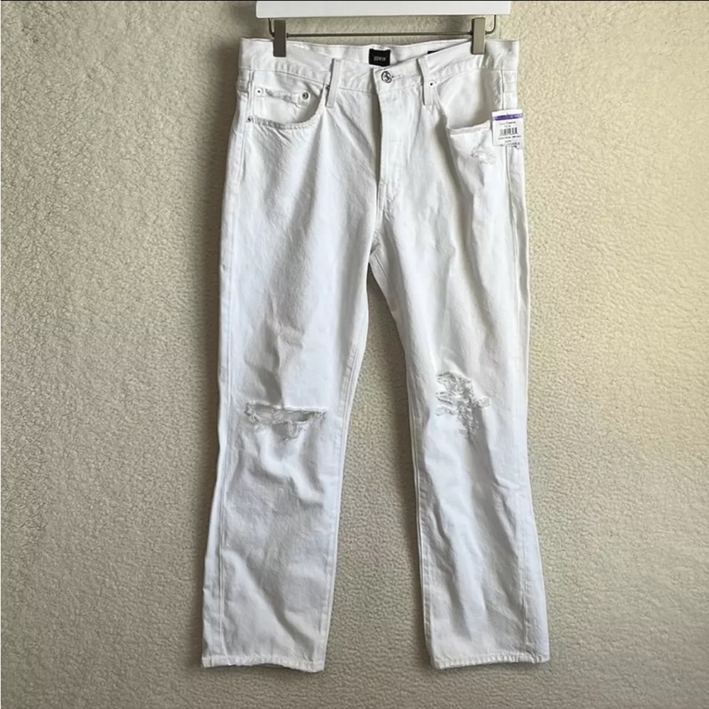 White Edwin women size 31 white distressed